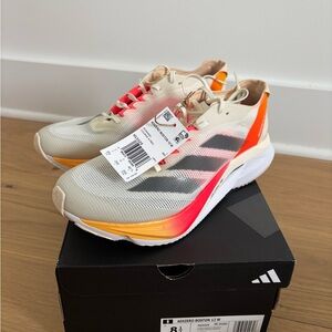 Adidas Adizero Boston 12 in Orange and Cream